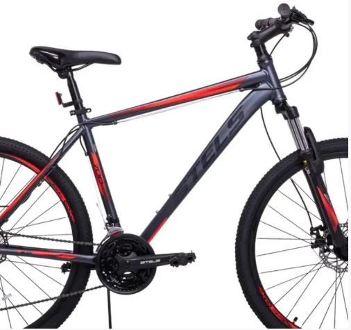 Велосипед Stels Navigator 700 MD 27.5\" F020 (серый/красный). - миниатюра 4